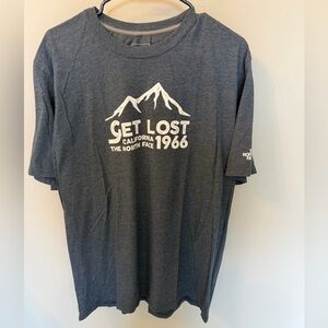 The North Face Men's Get Lost Graphic Tee — Charcoal with White Print
